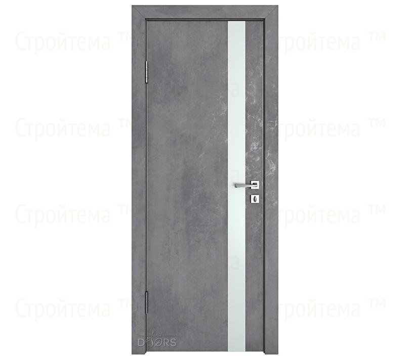 Дверь межкомнатная Линия дверей DO-507 (ДО-507) Бетон темный/Снег