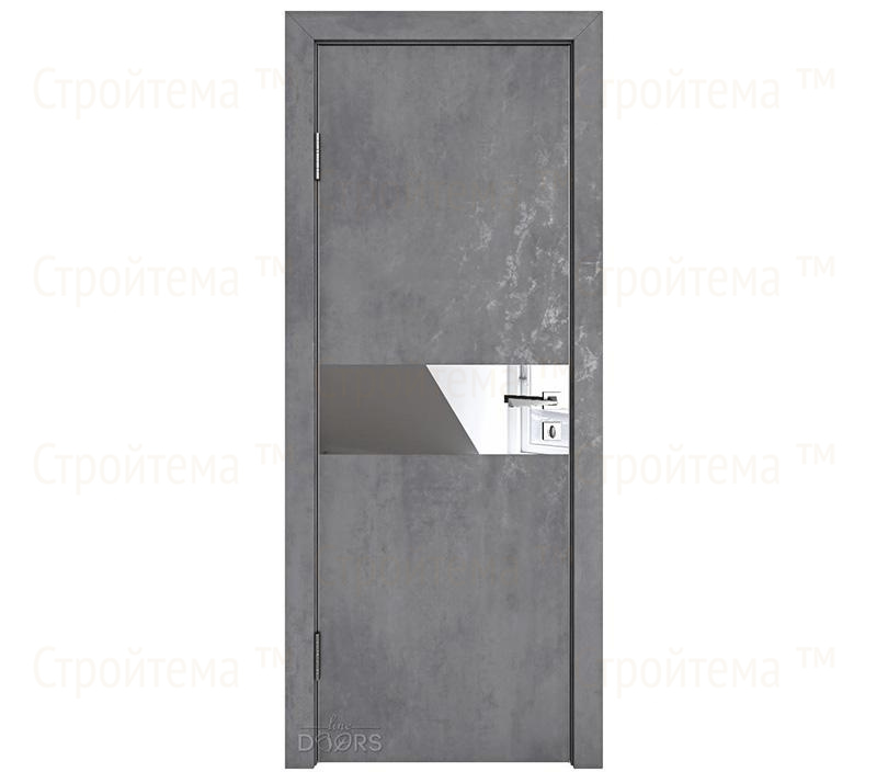 Дверь межкомнатная Линия дверей DO-509 (ДО-509) Бетон темный/Зеркало