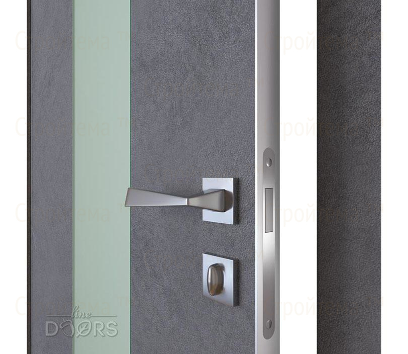 Дверь межкомнатная Линия дверей DO-510 (ДО-510) Бетон темный/Снег