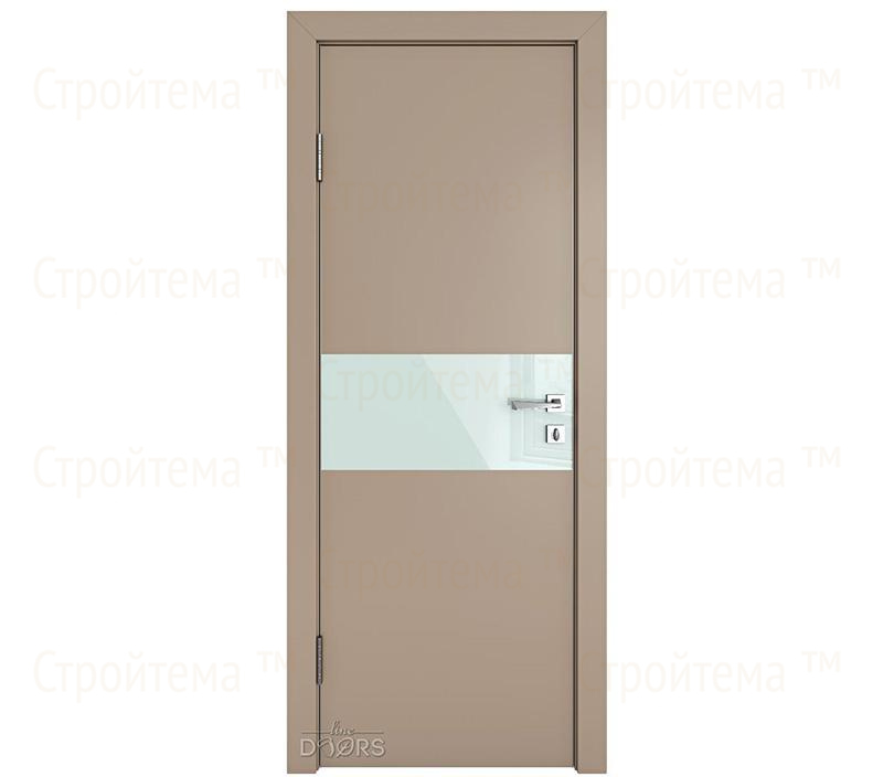 Дверь межкомнатная Линия дверей DO-501 (ДО-501) Латте софт/стекло Белое