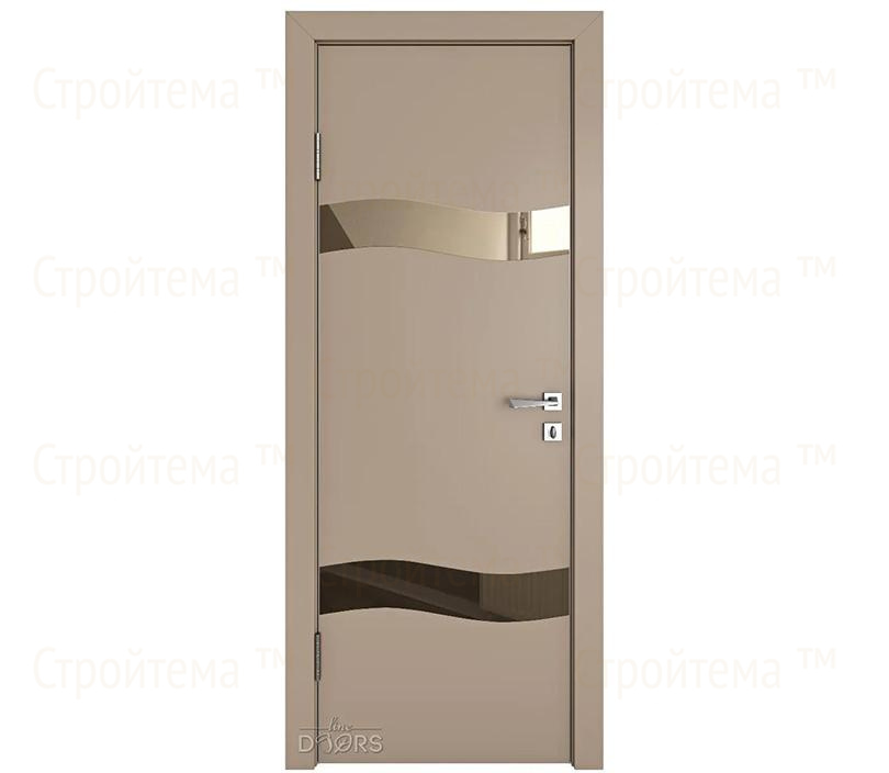 Дверь межкомнатная Линия дверей DO-503 (ДО-503) Латте софт/зеркало Бронза