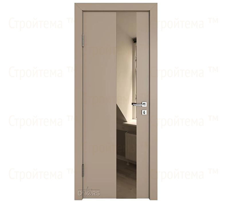 Дверь межкомнатная Линия дверей DO-504 (ДО-504) Латте софт/зеркало Бронза