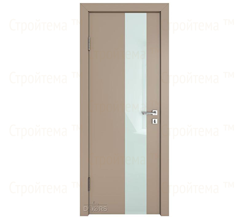 Дверь межкомнатная Линия дверей DO-504 (ДО-504) Латте софт/стекло Белое