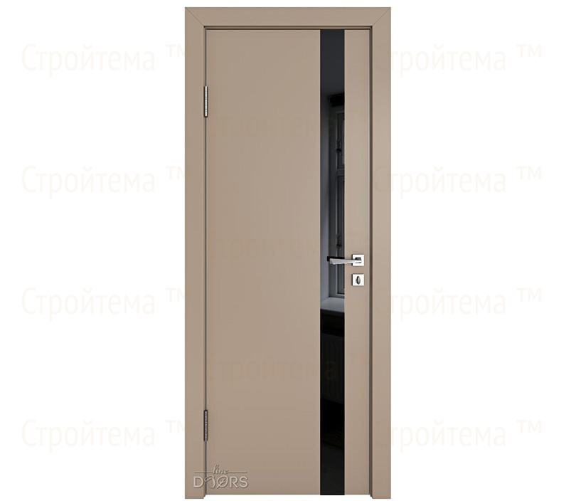 Дверь межкомнатная Линия дверей DO-507 (ДО-507) Латте софт/стекло Черное