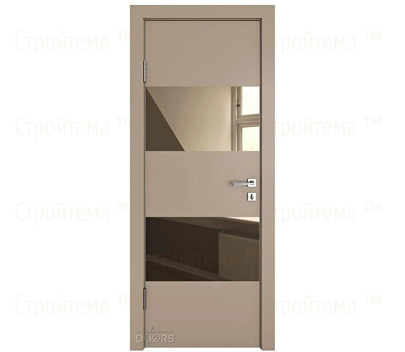 Дверь межкомнатная Линия дверей DO-508 (ДО-508) Латте софт/зеркало Бронза