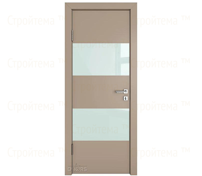 Дверь межкомнатная Линия дверей DO-508 (ДО-508) Латте софт/стекло Белое