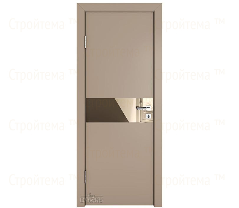 Дверь межкомнатная Линия дверей DO-509 (ДО-509) Латте софт/зеркало Бронза