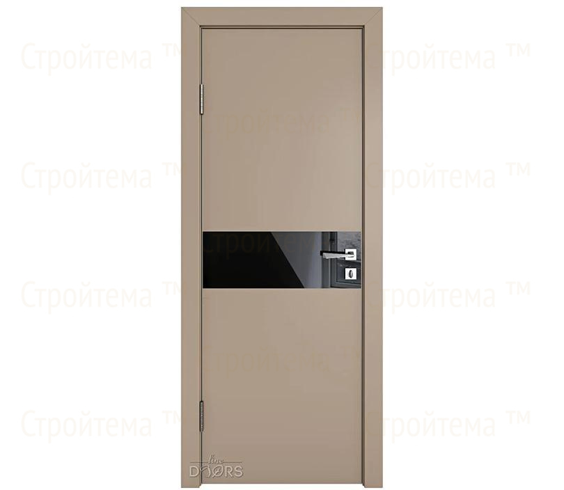 Дверь межкомнатная Линия дверей DO-509 (ДО-509) Латте софт/стекло Черное