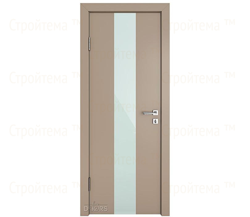 Дверь межкомнатная Линия дверей DO-510 (ДО-510) Латте софт/стекло Белое
