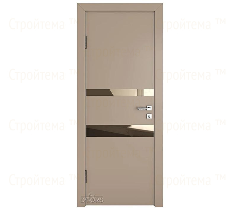 Дверь межкомнатная Линия дверей DO-512 (ДО-512) Латте софт/зеркало Бронза