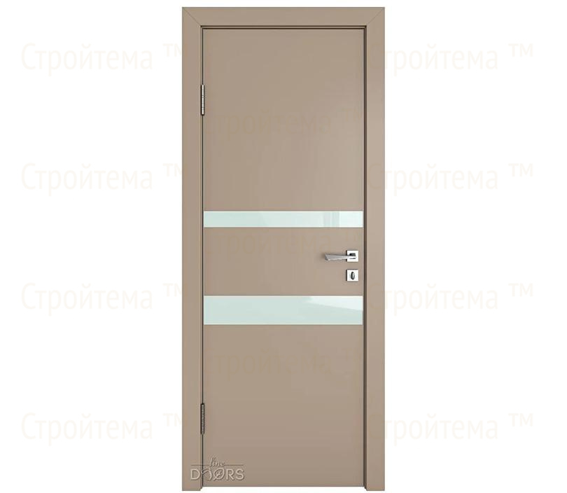 Дверь межкомнатная Линия дверей DO-512 (ДО-512) Латте софт/стекло Белое