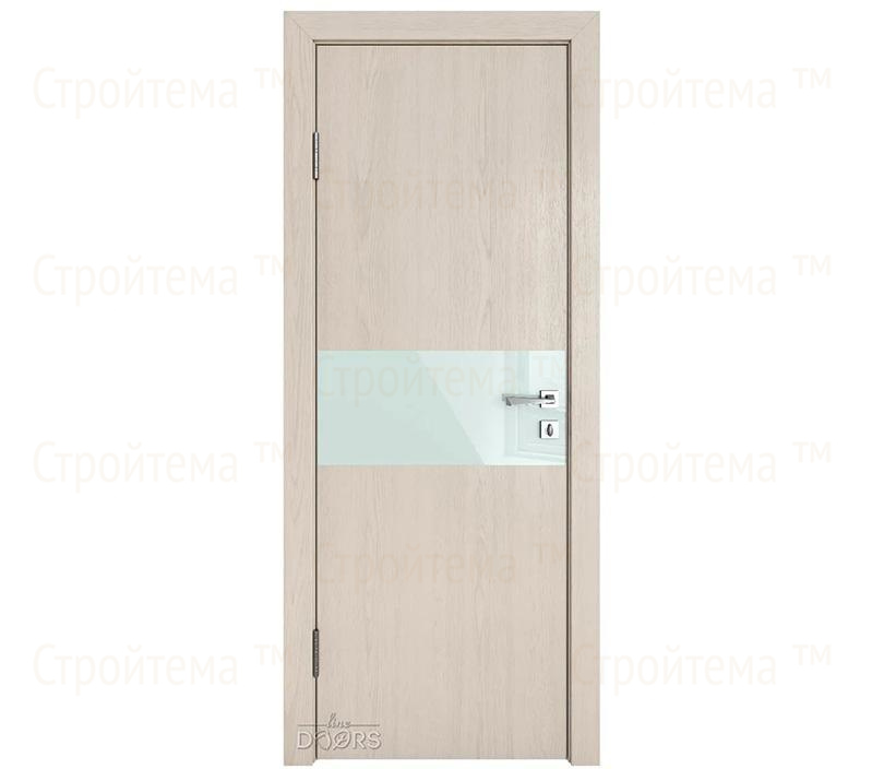 Дверь межкомнатная Линия дверей DO-501 (ДО-501) Ясень капучино/стекло Белое