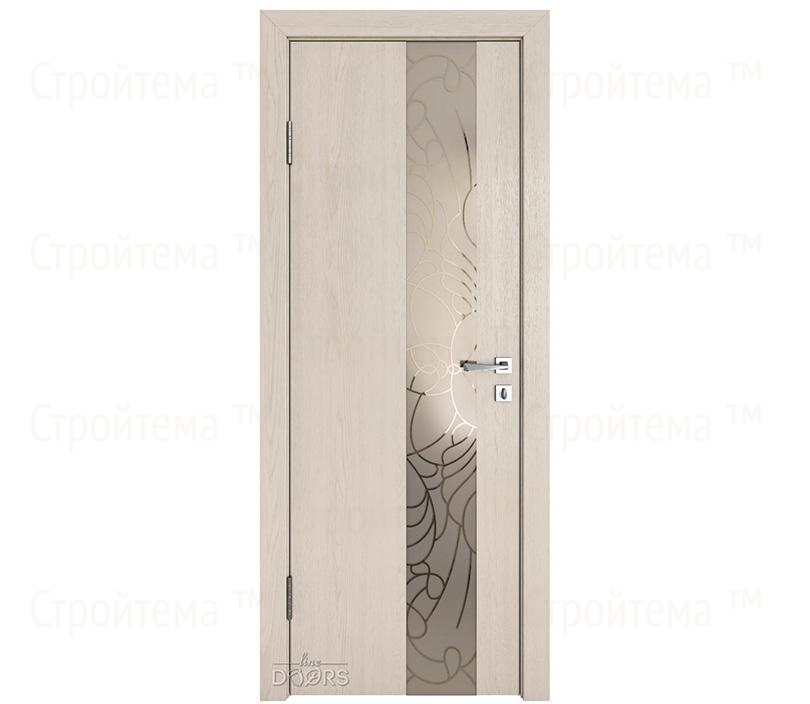 Дверь межкомнатная Линия дверей DO-504 (ДО-504) Ясень капучино/вставка Веста