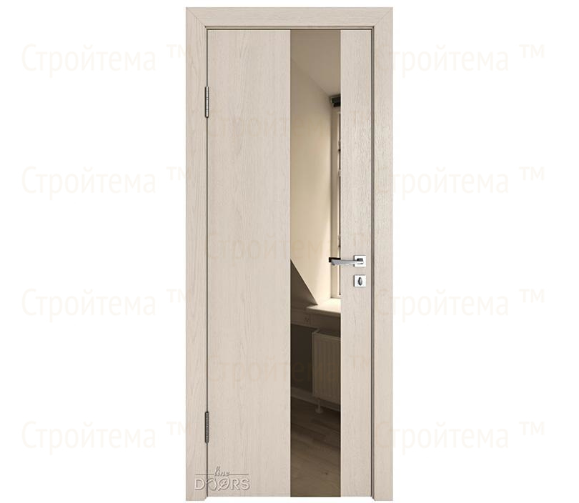 Дверь межкомнатная Линия дверей DO-504 (ДО-504) Ясень капучино/зеркало Бронза