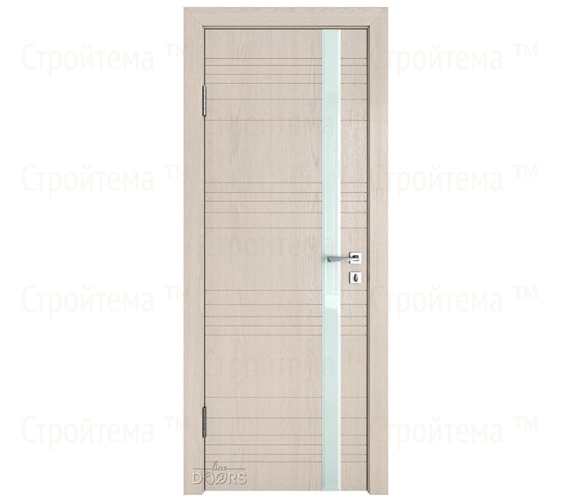 Дверь межкомнатная Линия дверей DO-514 (ДО-514) Ясень капучино/стекло Белое