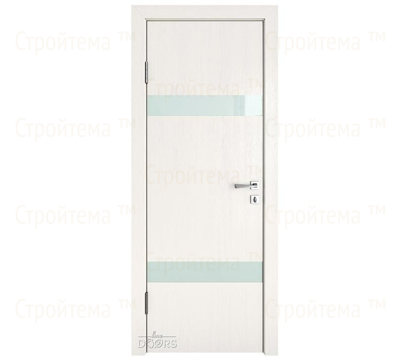 Дверь межкомнатная Линия дверей DO-502 (ДО-502) Белый ясень/стекло Белое