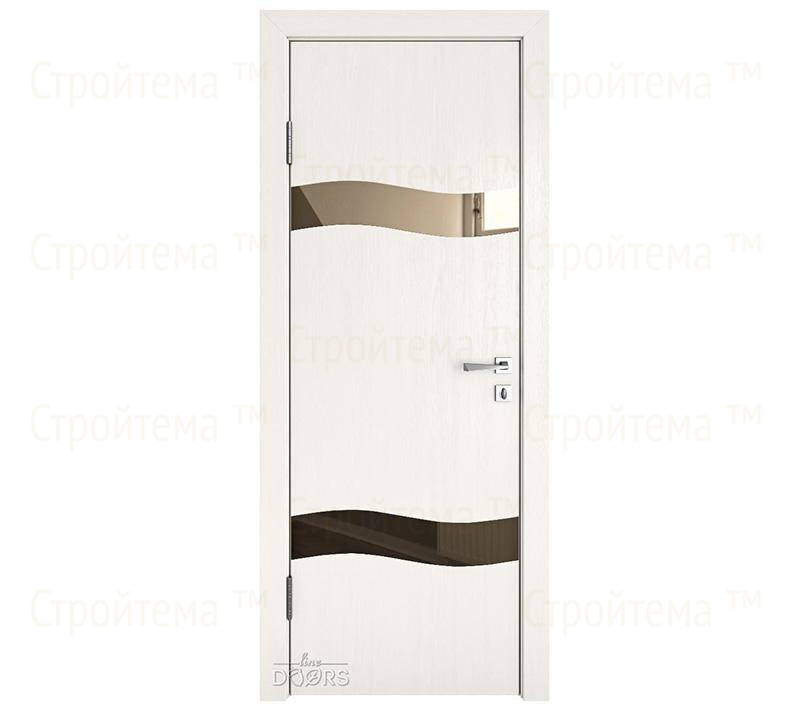 Дверь межкомнатная Линия дверей DO-503 (ДО-503) Белый ясень/зеркало Бронза