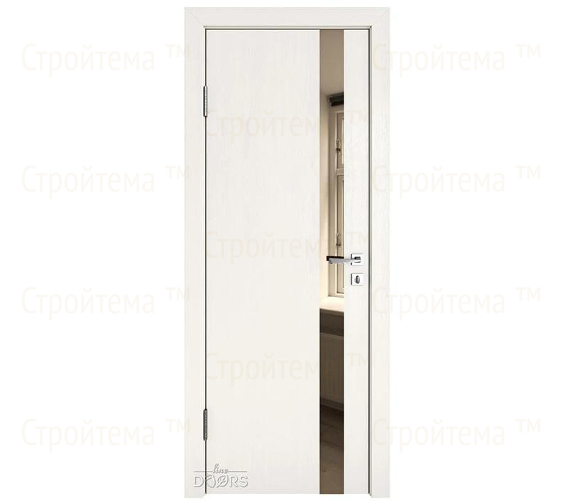 Дверь межкомнатная Линия дверей DO-507 (ДО-507) Белый ясень/зеркало Бронза