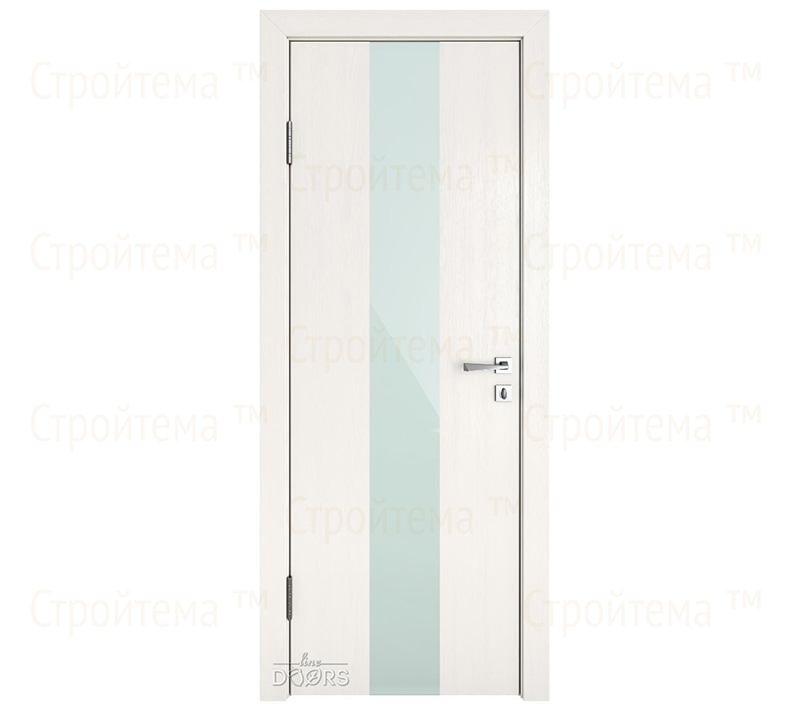 Дверь межкомнатная Линия дверей DO-510 (ДО-510) Белый ясень/стекло Белое
