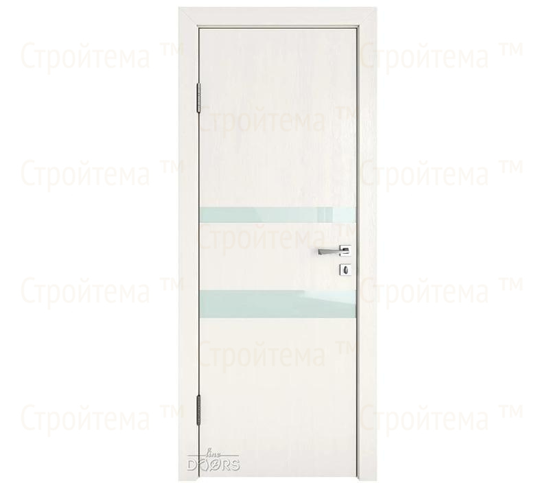 Дверь межкомнатная Линия дверей DO-512 (ДО-512) Белый ясень/стекло Белое