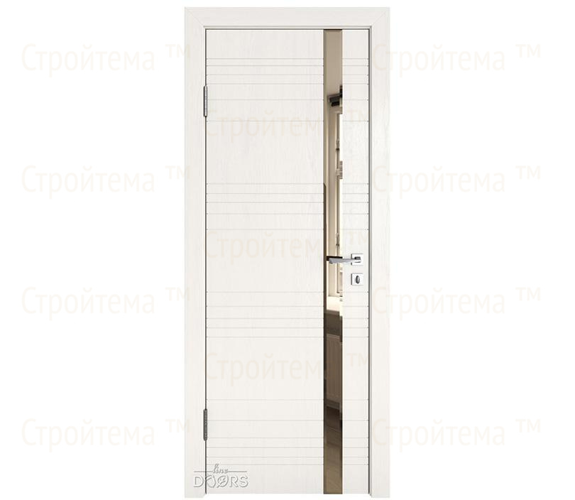 Дверь межкомнатная Линия дверей DO-514 (ДО-514) Белый ясень/зеркало Бронза