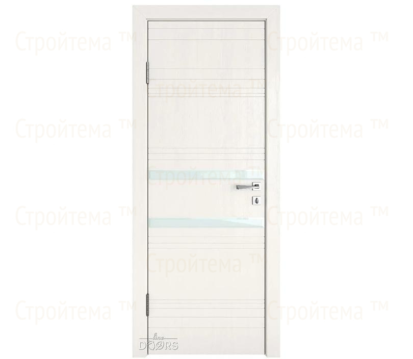 Дверь межкомнатная Линия дверей DO-515 (ДО-515) Белый ясень/стекло Белое