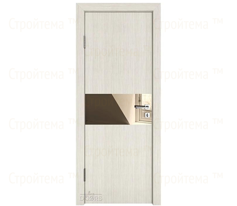 Дверь межкомнатная Линия дверей DO-501 (ДО-501) Белая лиственница/зеркало Бронза