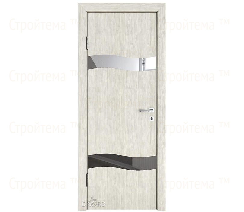 Дверь межкомнатная Линия дверей DO-503 (ДО-503) Белая лиственница/Зеркало
