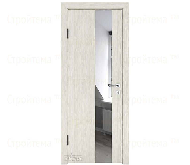 Дверь межкомнатная Линия дверей DO-504 (ДО-504) Белая лиственница/Зеркало