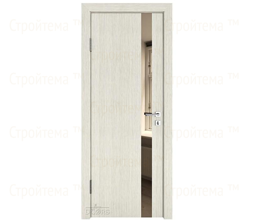 Дверь межкомнатная Линия дверей DO-507 (ДО-507) Белая лиственница/зеркало Бронза