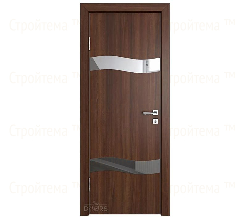 Дверь межкомнатная Линия дверей DO-503 (ДО-503) Орех тисненый/Зеркало