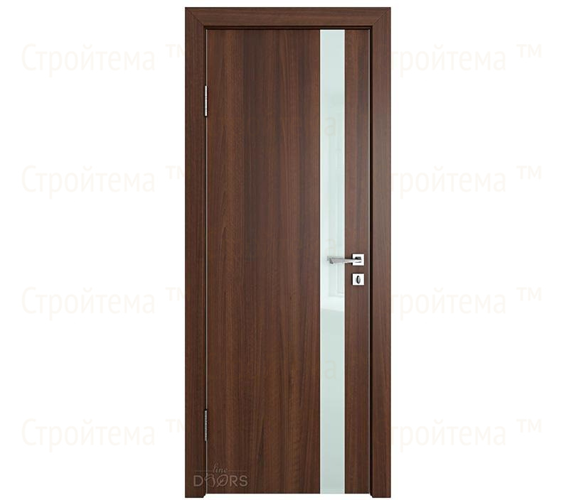 Дверь межкомнатная Линия дверей DO-507 (ДО-507) Орех тисненый/стекло Белое