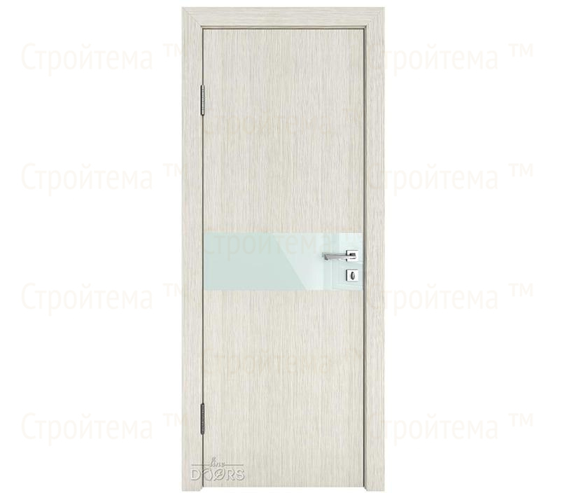Дверь межкомнатная Линия дверей DO-509 (ДО-509) Белая лиственница/стекло Белое