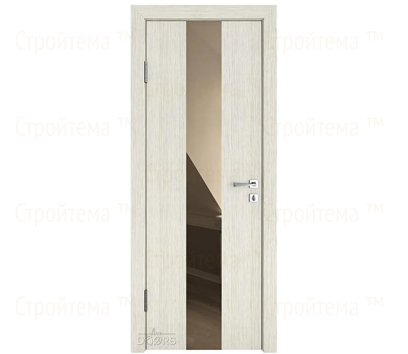Дверь межкомнатная Линия дверей DO-510 (ДО-510) Белая лиственница/зеркало Бронза