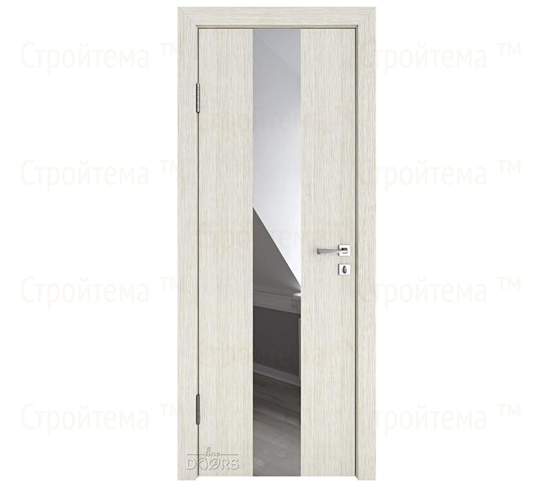 Дверь межкомнатная Линия дверей DO-510 (ДО-510) Белая лиственница/Зеркало