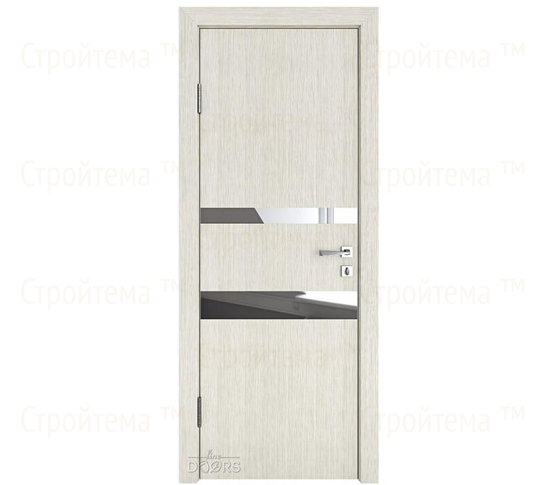 Дверь межкомнатная Линия дверей DO-512 (ДО-512) Белая лиственница/Зеркало