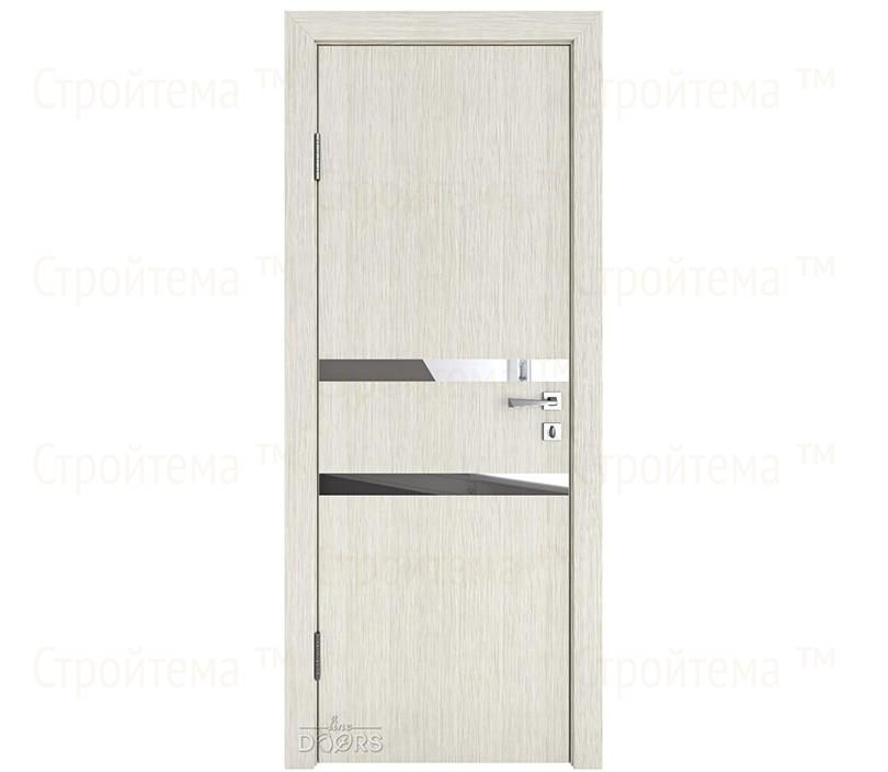 Дверь межкомнатная Линия дверей DO-513 (ДО-513) Белая лиственница/Зеркало