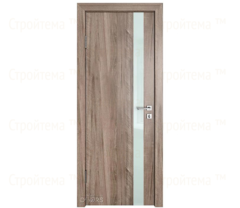 Дверь межкомнатная Линия дверей DO-507 (ДО-507) Орех седой светлый/стекло Белое