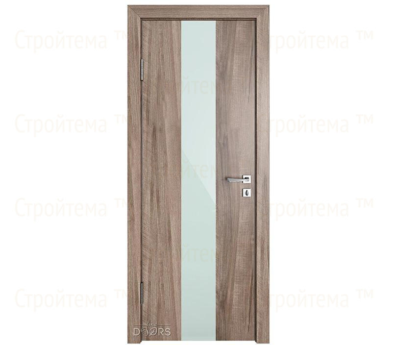 Дверь межкомнатная Линия дверей DO-510 (ДО-510) Орех седой светлый/стекло Белое