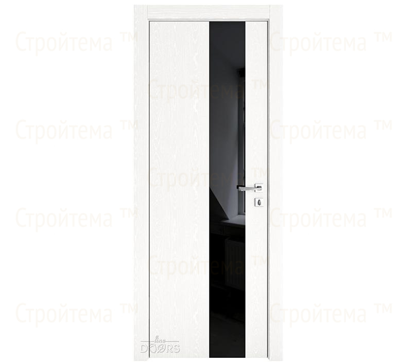 Дверь межкомнатная Линия дверей DO-504 (ДО-504) Жемчуг/стекло Черное