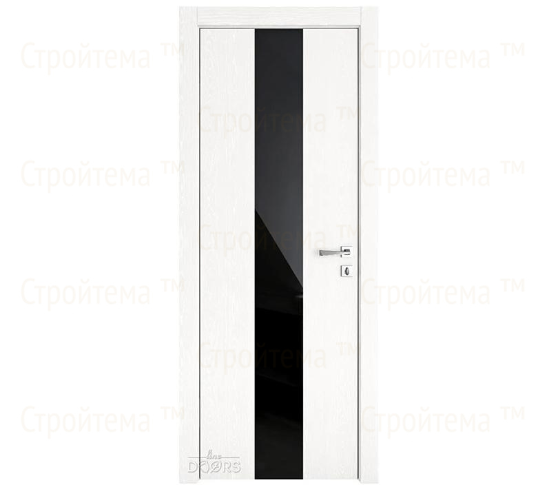 Дверь межкомнатная Линия дверей DO-510 (ДО-510) Жемчуг/стекло Черное