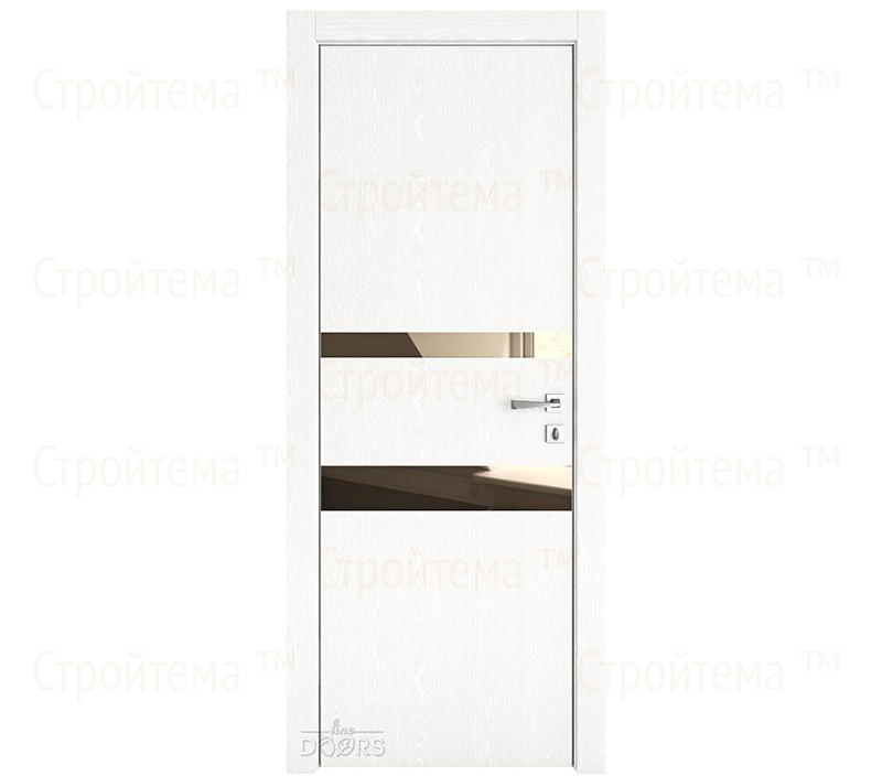 Дверь межкомнатная Линия дверей DO-512 (ДО-512) Жемчуг/зеркало Бронза