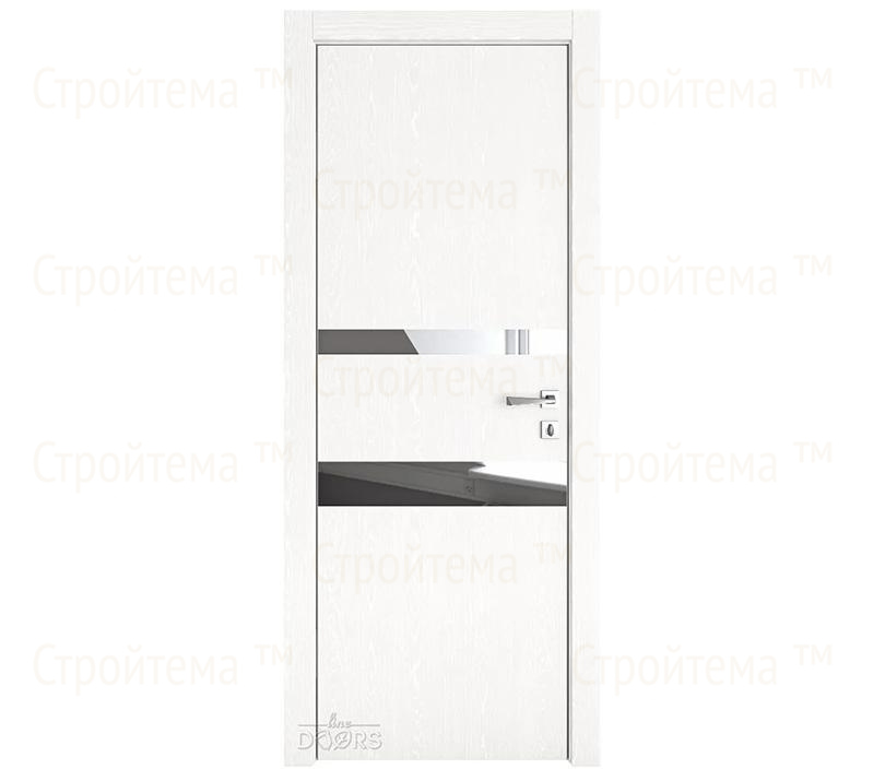 Дверь межкомнатная Линия дверей DO-512 (ДО-512) Жемчуг/Зеркало