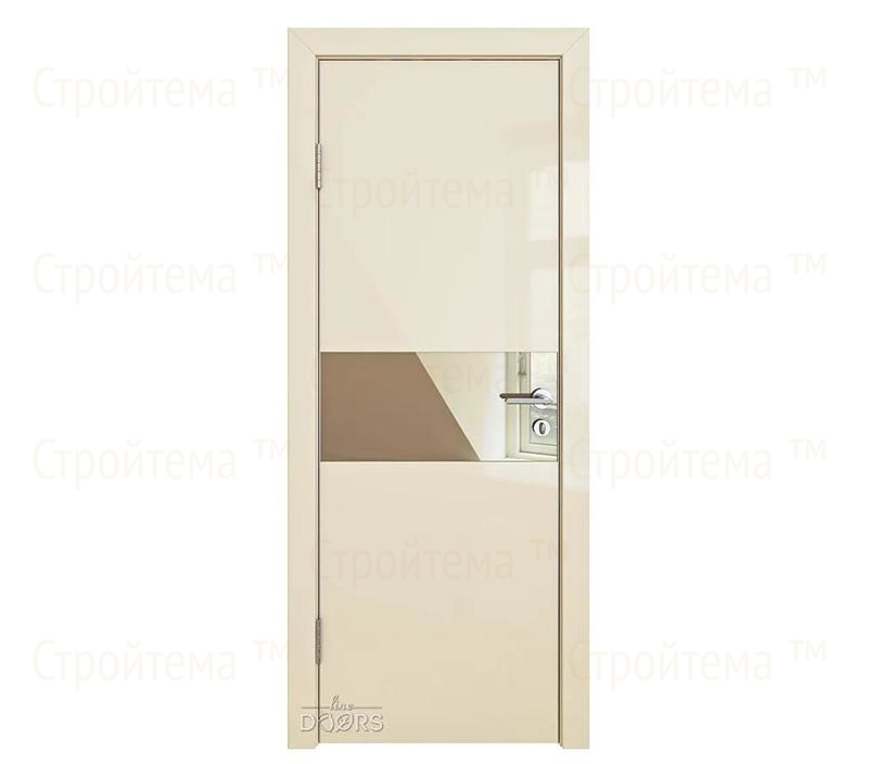 Дверь межкомнатная Линия дверей DO-501 (ДО-501) Ваниль глянец/зеркало Бронза