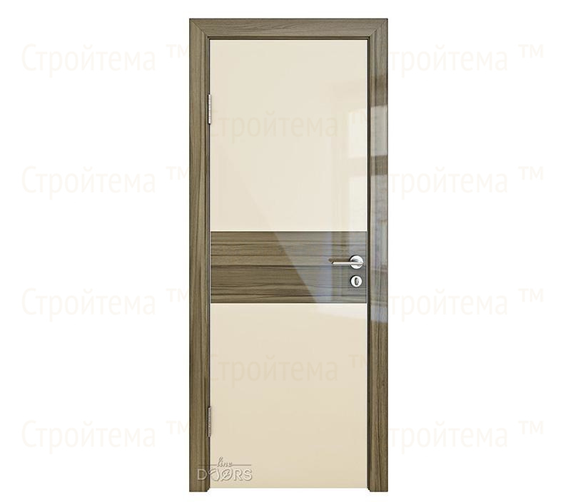 Дверь межкомнатная Линия дверей DO-501 (ДО-501) Ваниль глянец/стекло Сосна
