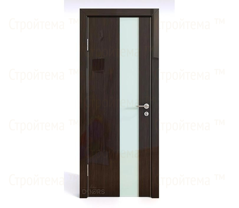 Дверь межкомнатная Линия дверей DO-504 (ДО-504) Венге глянец/стекло Белое