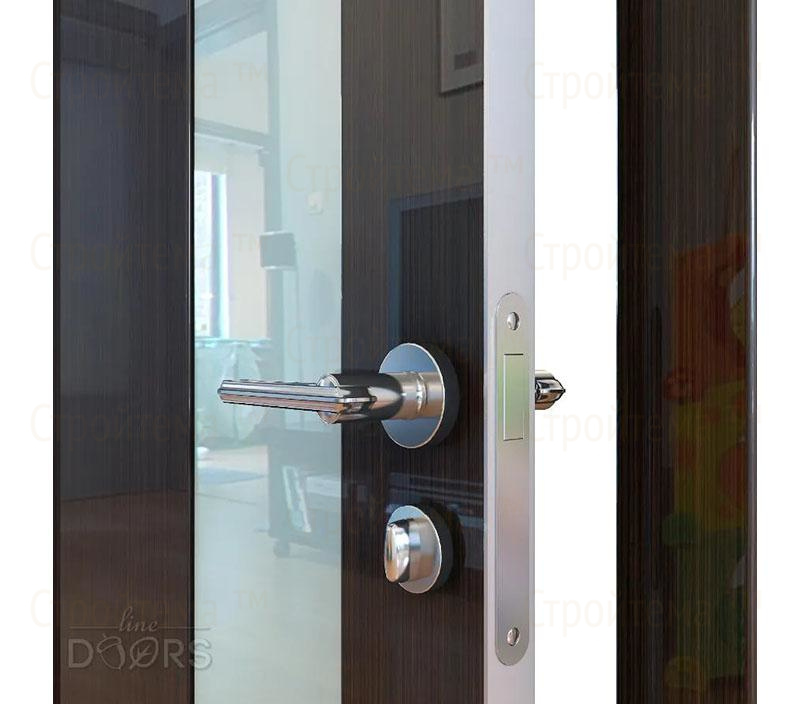 Дверь межкомнатная Линия дверей DO-504 (ДО-504) Венге глянец/стекло Белое