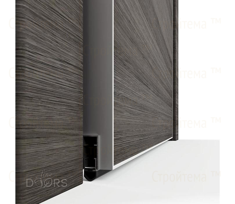 Дверь межкомнатная шумоизоляционная Линия дверей DO-601 (ДО-601) Белый глубокий/зеркало Бронза
