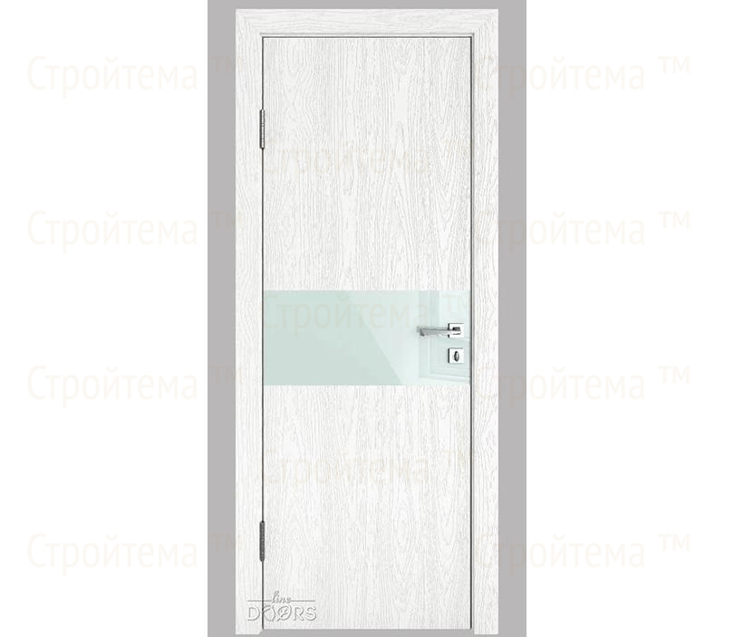 Дверь межкомнатная шумоизоляционная Линия дверей DO-601 (ДО-601) Белый глубокий/стекло Белое