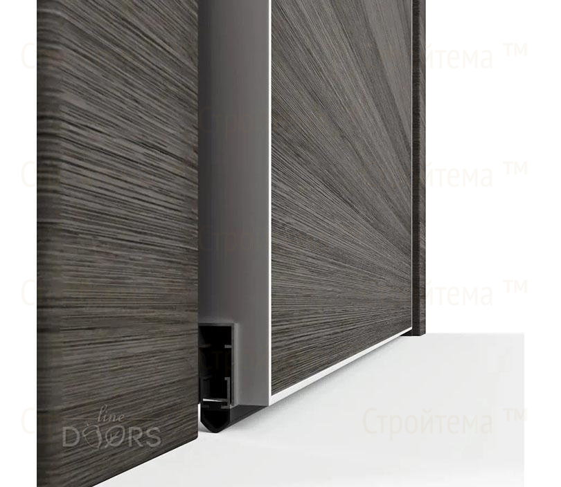 Дверь межкомнатная шумоизоляционная Линия дверей DO-601 (ДО-601) Белый глубокий/стекло Черное
